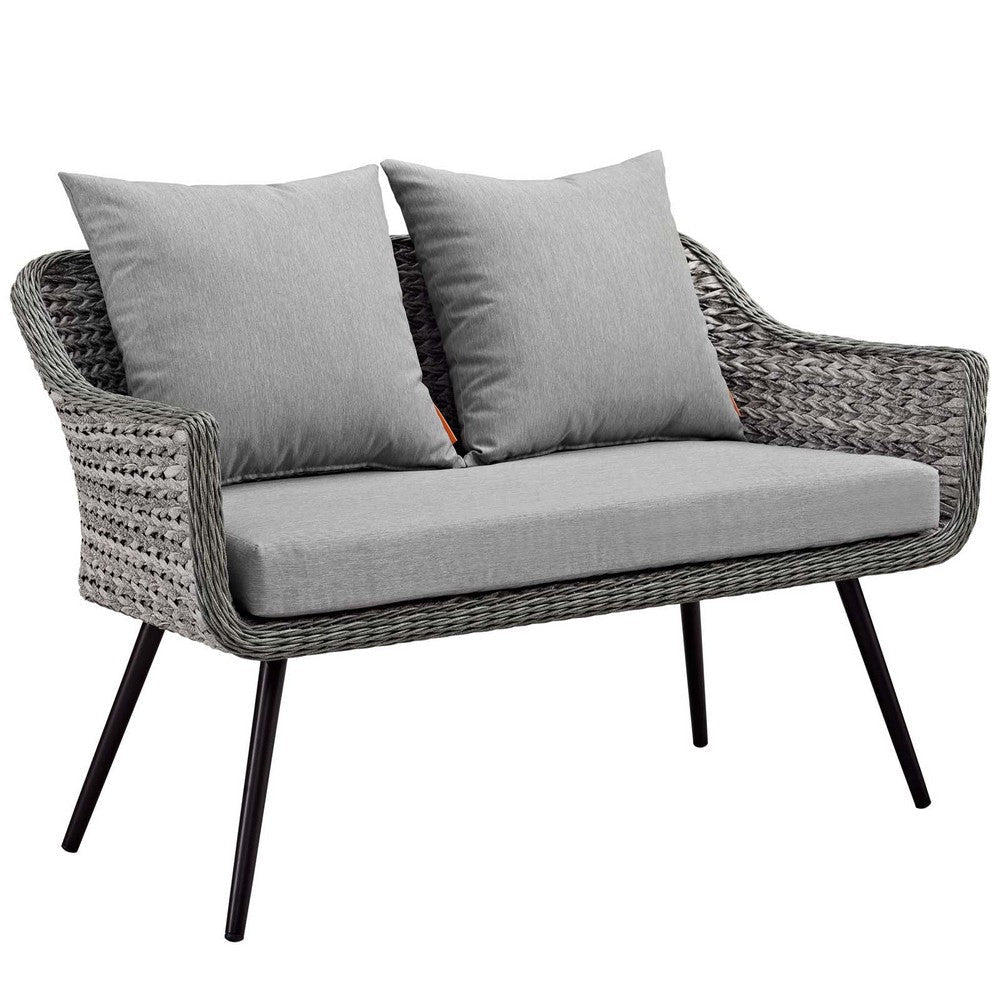 Modway EEI-3175-GRY-GRY-SET Endeavor Sectional Sofa Set Gray Gray MDY-EEI-3175-GRY-GRY-SET