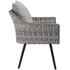 Modway Endeavor Outdoor Patio Wicker Rattan Set of 5 in Gray MDY-EEI-3178-GRY-GRY-SET