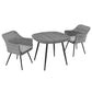 Modway EEI-3182-GRY-GRY-SET Endeavor 3 Piece Outdoor Patio Wicker Rattan Set Gray Dining Set of 3 MDY-EEI-3182-GRY-GRY-SET