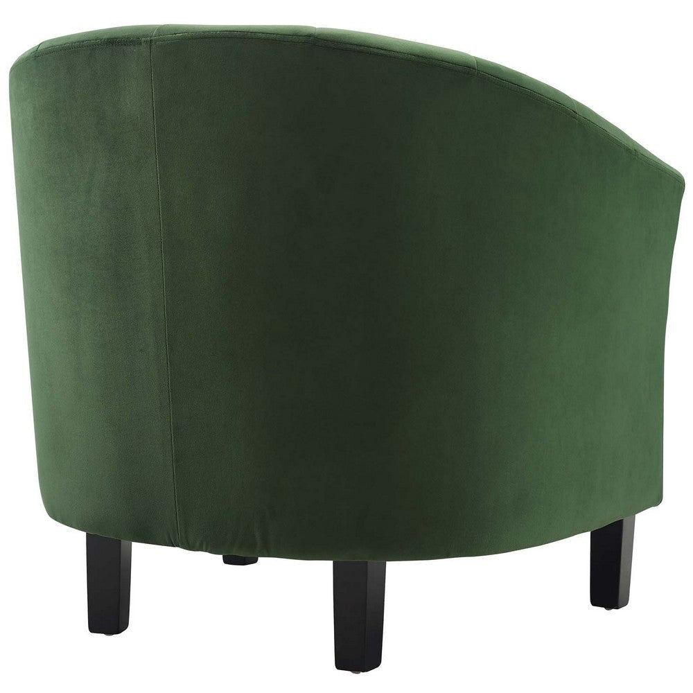 Prospect Channel Tufted Upholstered Velvet Armchair - No Shipping Charges MDY-EEI-3188-EME