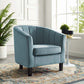 Prospect Channel Tufted Upholstered Velvet Armchair - No Shipping Charges MDY-EEI-3188-EME