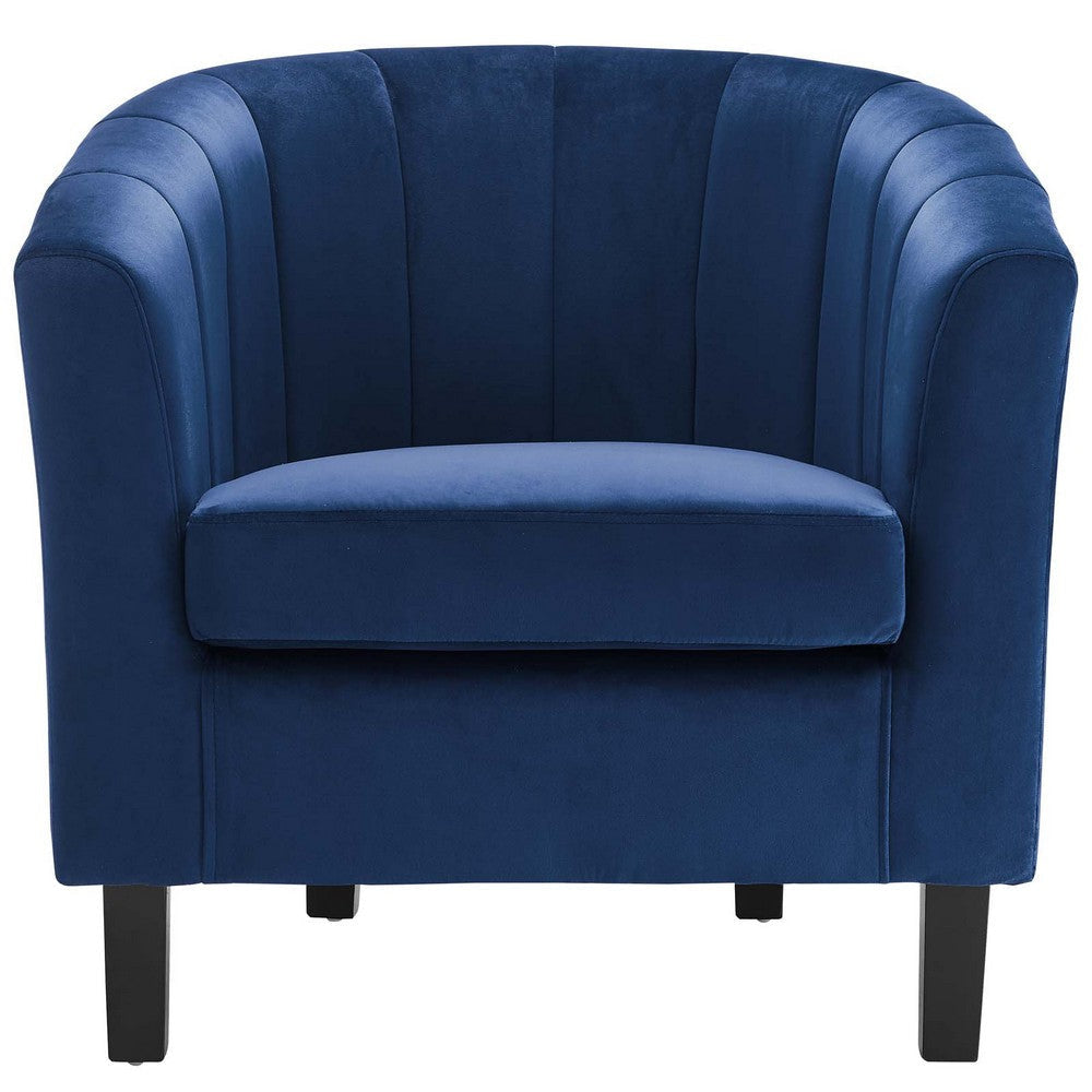 Prospect Channel Tufted Upholstered Velvet Armchair - No Shipping Charges MDY-EEI-3188-EME