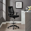 Modway Extol Mesh Drafting Chair In Black - Tall Office Chair For Adjustable Standing Desks