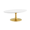 Lippa 42’’ Oval-Shaped Coffee Table MDY-EEI-3248-GLD-WHI