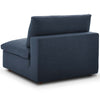 Modway Commix Down-Filled Overstuffed Upholstered Sectional Sofa Armless Chair in Azure MDY-EEI-3270-AZU