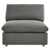 Modway EEI-3270 Commix Down-Filled Overstuffed Upholstered Sectional Sofa Armless Chair in Gray MDY-EEI-3270-GRY