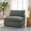 Modway EEI-3270 Commix Down-Filled Overstuffed Upholstered Sectional Sofa Armless Chair in Gray MDY-EEI-3270-GRY