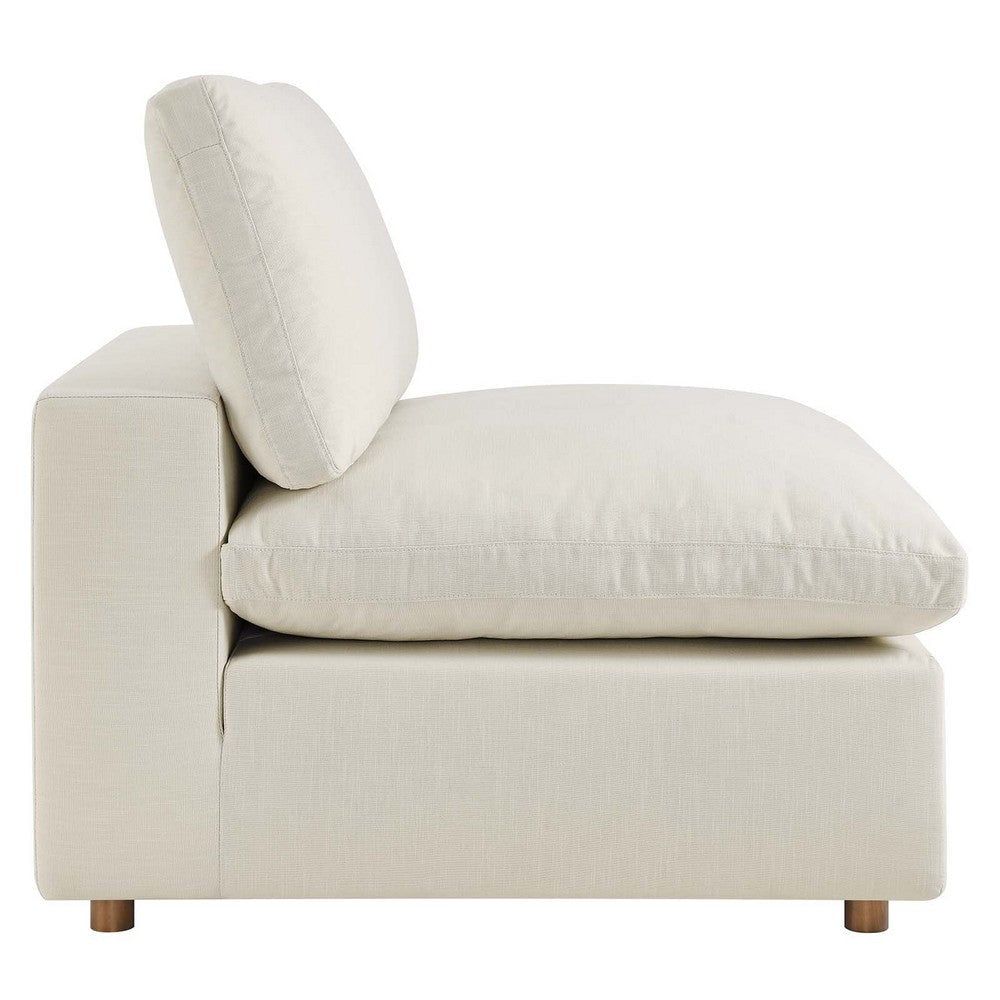 Modway Commix Modular Sofa Armless Chair Light Beige Fabric MDY-EEI-3270-LBG