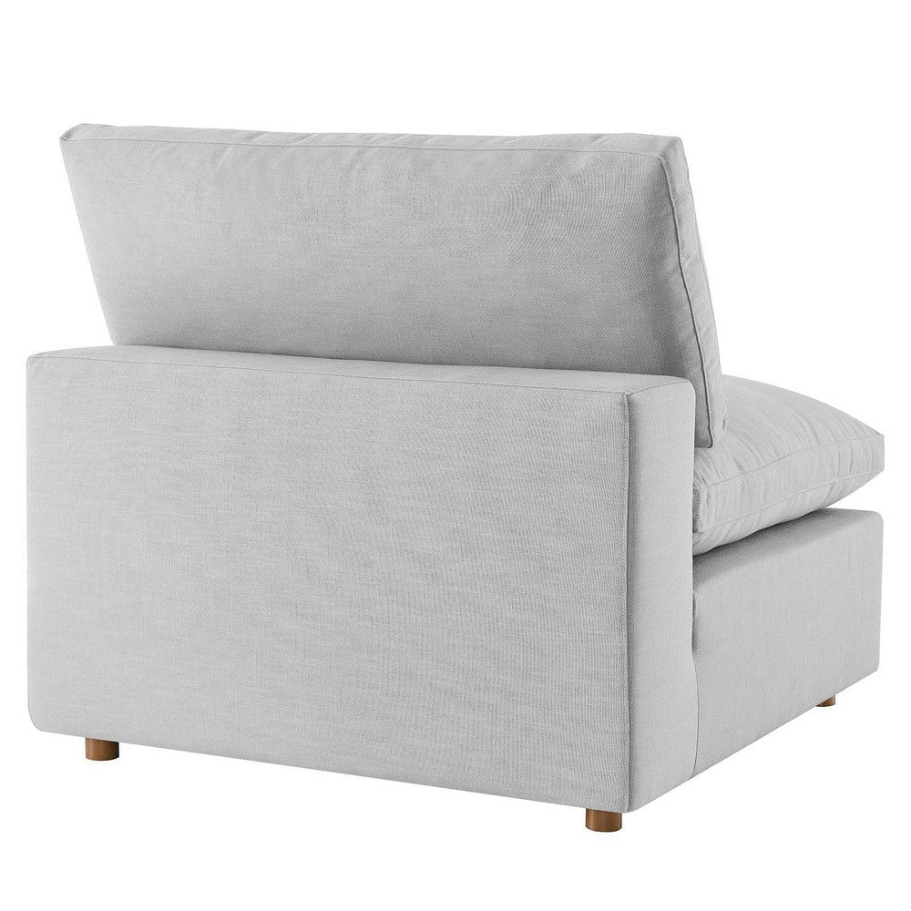 Modway Commix Modular Sofa Armless Chair Light Gray Fabric MDY-EEI-3270-LGR