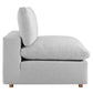 Modway Commix Modular Sofa Armless Chair Light Gray Fabric MDY-EEI-3270-LGR