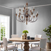 Modway Nobility Vintage French Pendant Ceiling Light Candelabra Chandelier