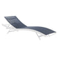 Glimpse Outdoor Patio Mesh Chaise Lounge Chair - No Shipping Charges MDY-EEI-3300-WHI-GRY