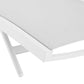 Modway Glimpse Aluminum Mesh Outdoor Patio Poolside Deck Chaise Lounge Chair in White White MDY-EEI-3300-WHI-WHI