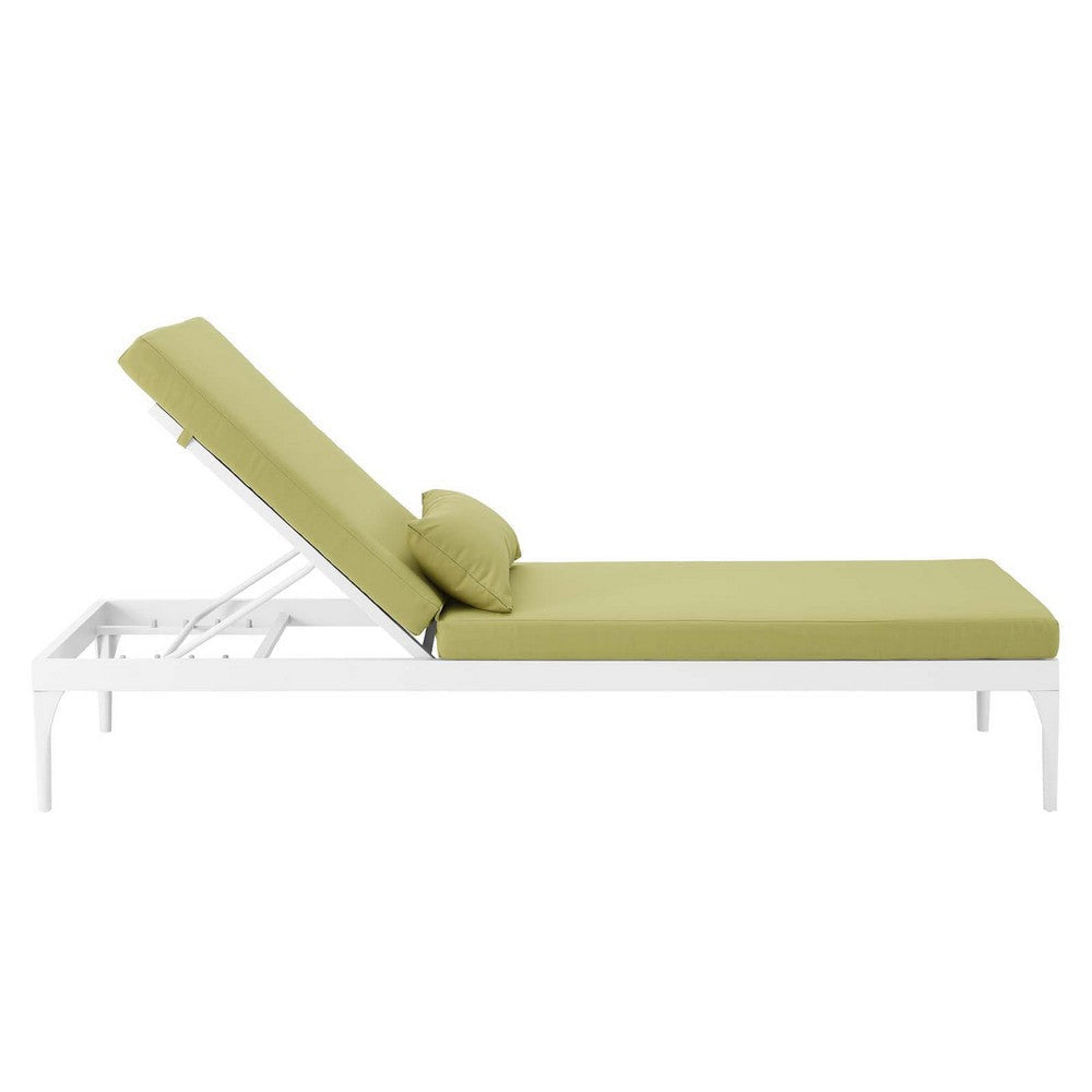 Perspective Cushion Outdoor Patio Chaise Lounge Chair - No Shipping Charges MDY-EEI-3301-WHI-CHA