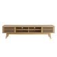 Modway Render Mid-Century Modern Low Profile 70 Inch Media Console TV Stand in Oak 70’’ MDY-EEI-3303-OAK