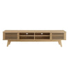 Modway Render Mid-Century Modern Low Profile 70 Inch Media Console TV Stand in Oak 70’’ MDY-EEI-3303-OAK