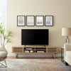 Modway Render Mid-Century Modern Low Profile 70 Inch Media Console TV Stand in Oak 70’’ MDY-EEI-3303-OAK