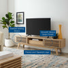 Modway Render Mid-Century Modern Low Profile 70 Inch TV Stand in Oak 70’’ MDY-EEI-3305-OAK