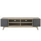 Tread 70’ Media Console TV Stand - No Shipping Charges MDY-EEI-3306-NAT-GRY