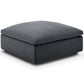 Modway Commix Down-Filled Overstuffed Upholstered Sectional Sofa Ottoman in Gray