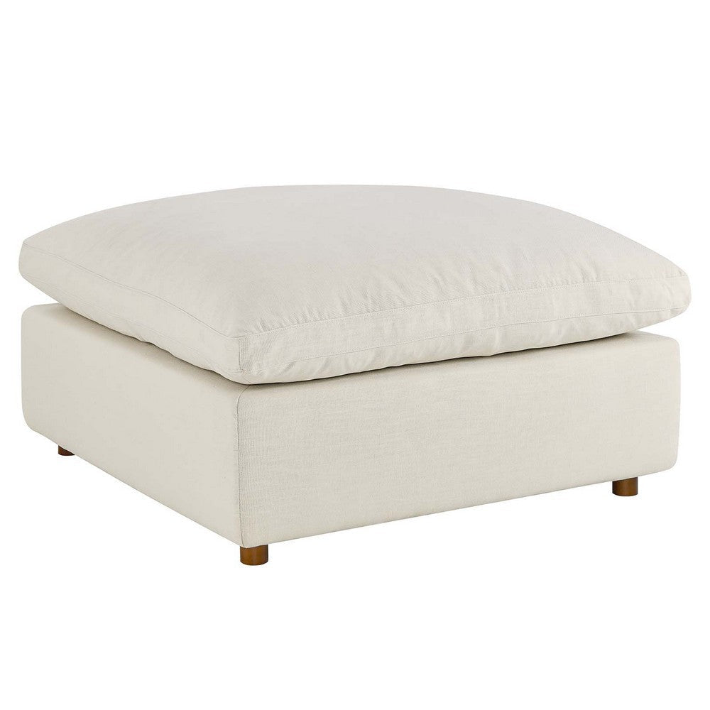 Modway Modular Sofa Commix Down-Filled Overstuffed Upholstered Sectional Sofa Ottoman in Light Beige MDY-EEI-3318-LBG