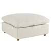 Modway Modular Sofa Commix Down-Filled Overstuffed Upholstered Sectional Sofa Ottoman in Light Beige MDY-EEI-3318-LBG