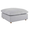 Modway Modular Sofa Commix Down-Filled Overstuffed Upholstered Sectional Sofa Ottoman in Light Gray MDY-EEI-3318-LGR