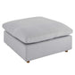 Modway Modular Sofa Commix Down-Filled Overstuffed Upholstered Sectional Sofa Ottoman in Light Gray