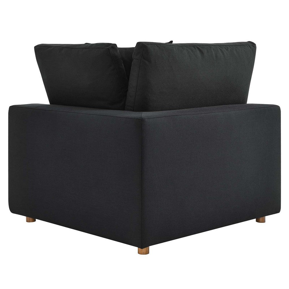 Modway Commix Modular Sofa Corner Chair Black Fabric MDY-EEI-3319-BLK