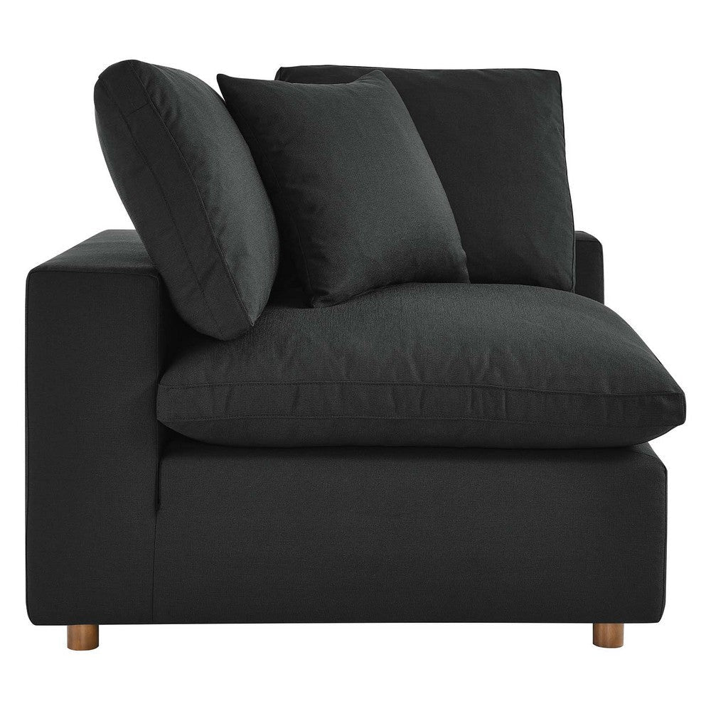 Modway Commix Modular Sofa Corner Chair Black Fabric MDY-EEI-3319-BLK