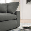 Modway Commix Down-Filled Overstuffed Upholstered Sectional Sofa Corner Chair in Gray MDY-EEI-3319-GRY