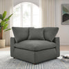 Modway Commix Down-Filled Overstuffed Upholstered Sectional Sofa Corner Chair in Gray MDY-EEI-3319-GRY