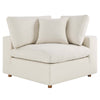 Modway Commix Modular Sofa, Corner Chair, Light Beige Fabric