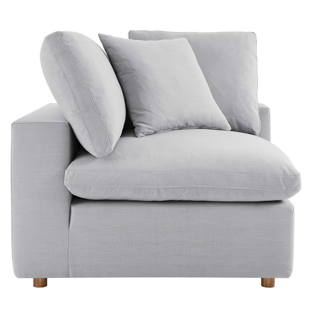 Modway Commix Modular Sofa Corner Chair Light Gray Fabric MDY-EEI-3319-LGR