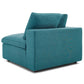 Modway Commix Down-Filled Overstuffed Upholstered Sectional Sofa Corner Chair in Teal MDY-EEI-3319-TEA