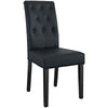 Modway Confer Modern Tufted Faux Leather Upholstered Parsons Two Dining Chairs in Black MDY-EEI-3323-BLK