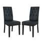 Modway Confer Modern Tufted Faux Leather Upholstered Parsons Two Dining Chairs in Black