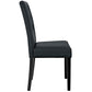 Modway Confer Modern Tufted Faux Leather Upholstered Parsons Two Dining Chairs in Black MDY-EEI-3323-BLK