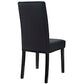 Modway Confer Modern Tufted Faux Leather Upholstered Parsons Two Dining Chairs in Black MDY-EEI-3323-BLK