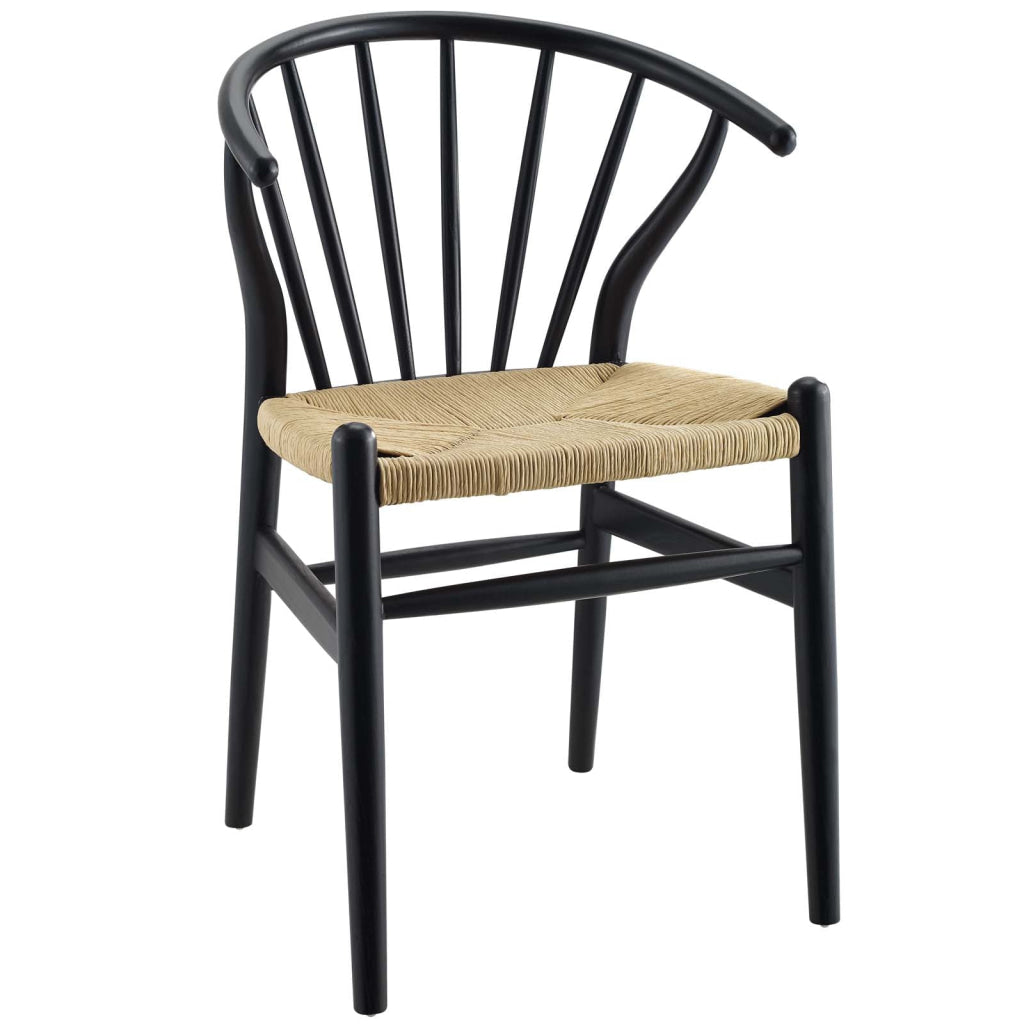 Flourish Spindle Wood Dining Side Chair - No Shipping Charges MDY-EEI-3338-BLK