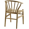 Modway Flourish Mid-Century Modern Rustic Farmhouse Wood Dining Chair in Natural MDY-EEI-3338-NAT