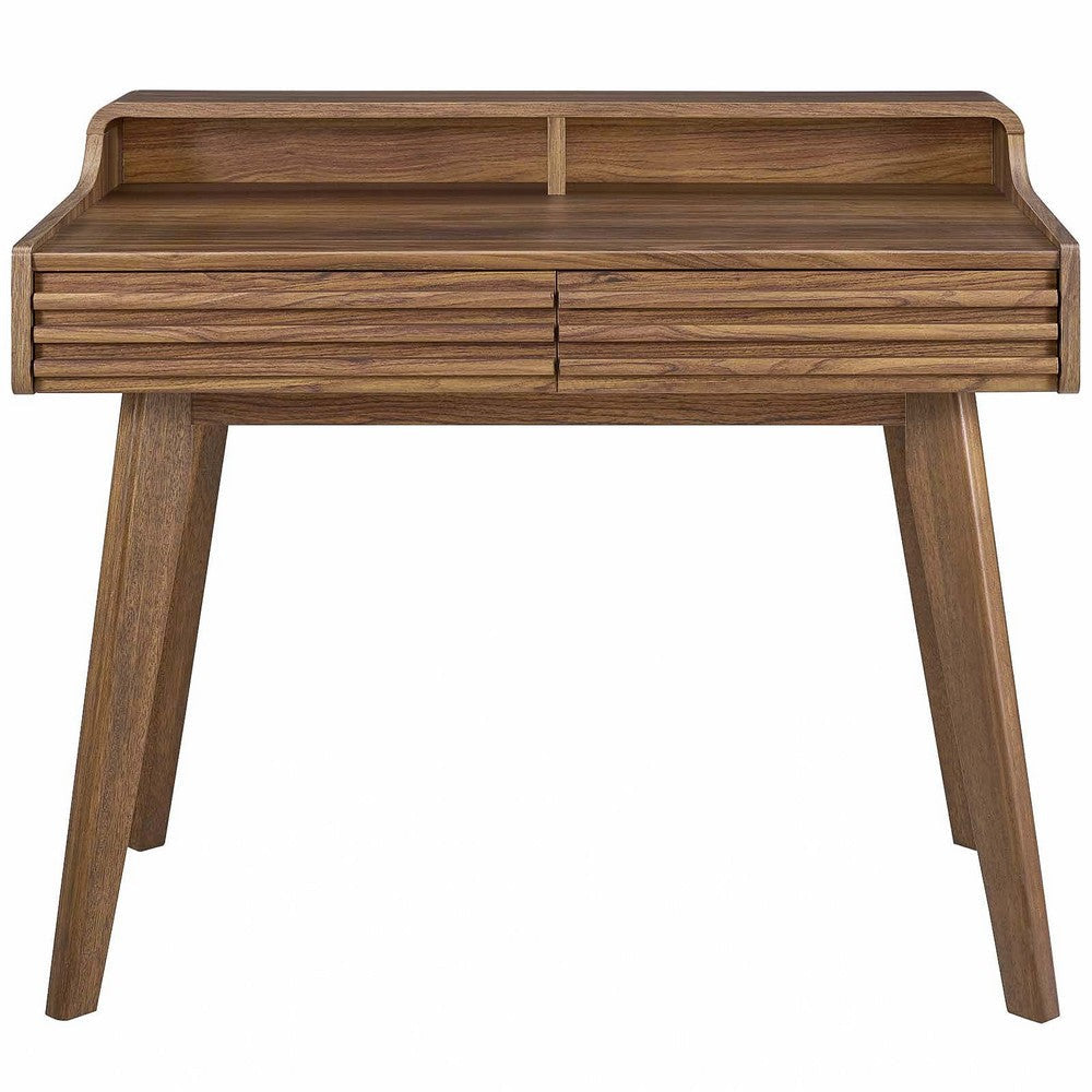 Modway Render Mid-Century Modern Writing Desk in Walnut MDY-EEI-3342-WAL