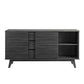 Modway Render 63’’ Mid-Century Modern Sideboard Buffet Table or TV Stand in Charcoal MDY-EEI-3344-CHA