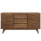 Modway Render 63’’ Mid-Century Modern Sideboard Buffet Table or TV Stand in Walnut MDY-EEI-3344-WAL