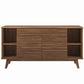 Modway Render 63’’ Mid-Century Modern Sideboard Buffet Table or TV Stand in Walnut MDY-EEI-3344-WAL