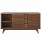 Modway Render 63’’ Mid-Century Modern Sideboard Buffet Table or TV Stand in Walnut MDY-EEI-3344-WAL