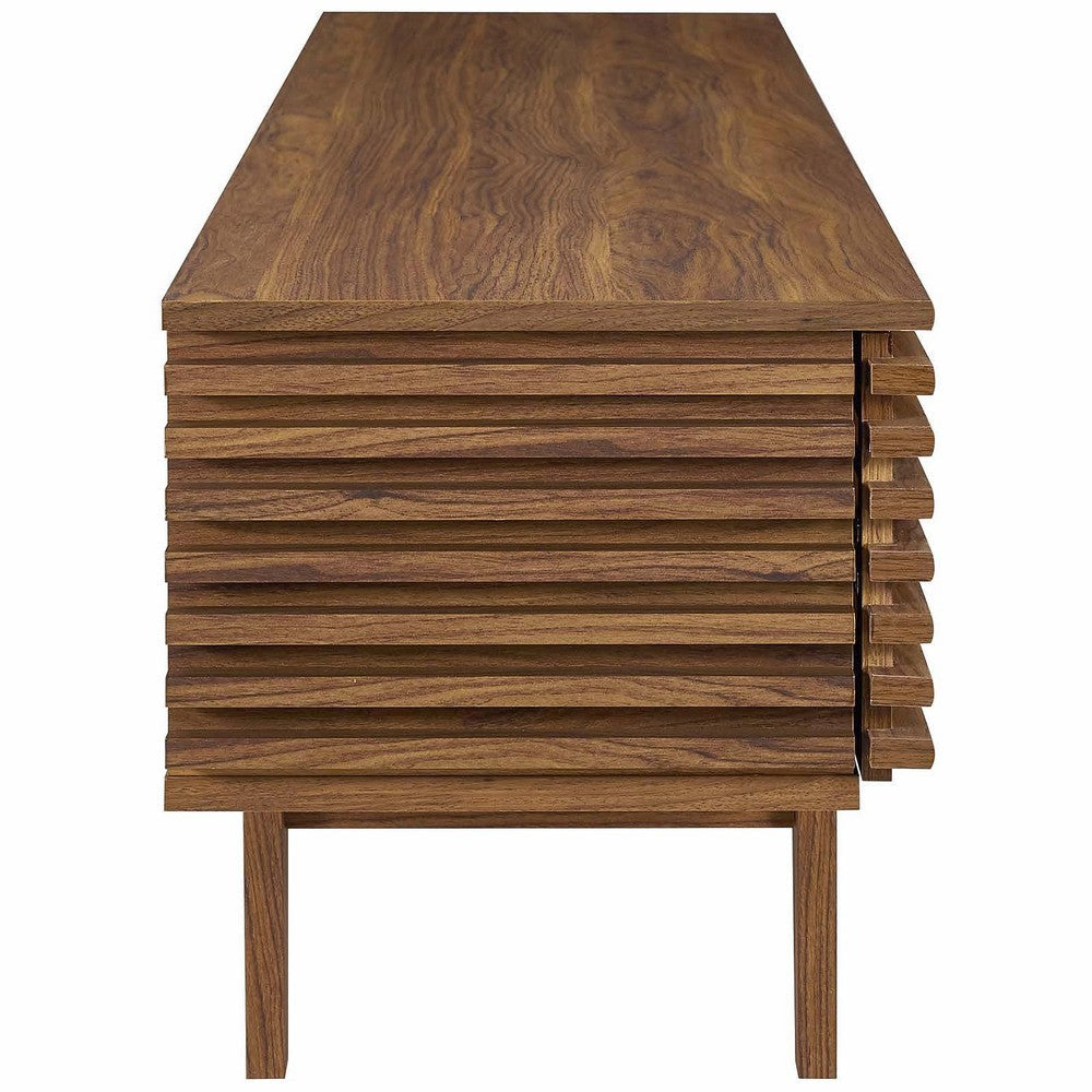 Modway Render 71’’ Mid-Century Modern Low Profile TV Stand in Walnut 71 Inch MDY-EEI-3348-WAL