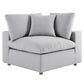 Modway Commix Modular Sofa Loveseat sectional Light Gray Fabric MDY-EEI-3354-LGR