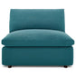 Modway Commix Down-Filled Overstuffed Upholstered 5-Piece Sectional Sofa Set in Teal MDY-EEI-3358-TEA