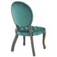 Exhibit French Vintage Dining Performance Velvet Side Chair - No Shipping Charges MDY-EEI-3365-TEA